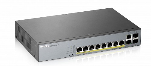 Zyxel 12-Port Gigabit PoE Cloud Managed Switch, 8 x PoE 130W CCTV GS1350-12HP