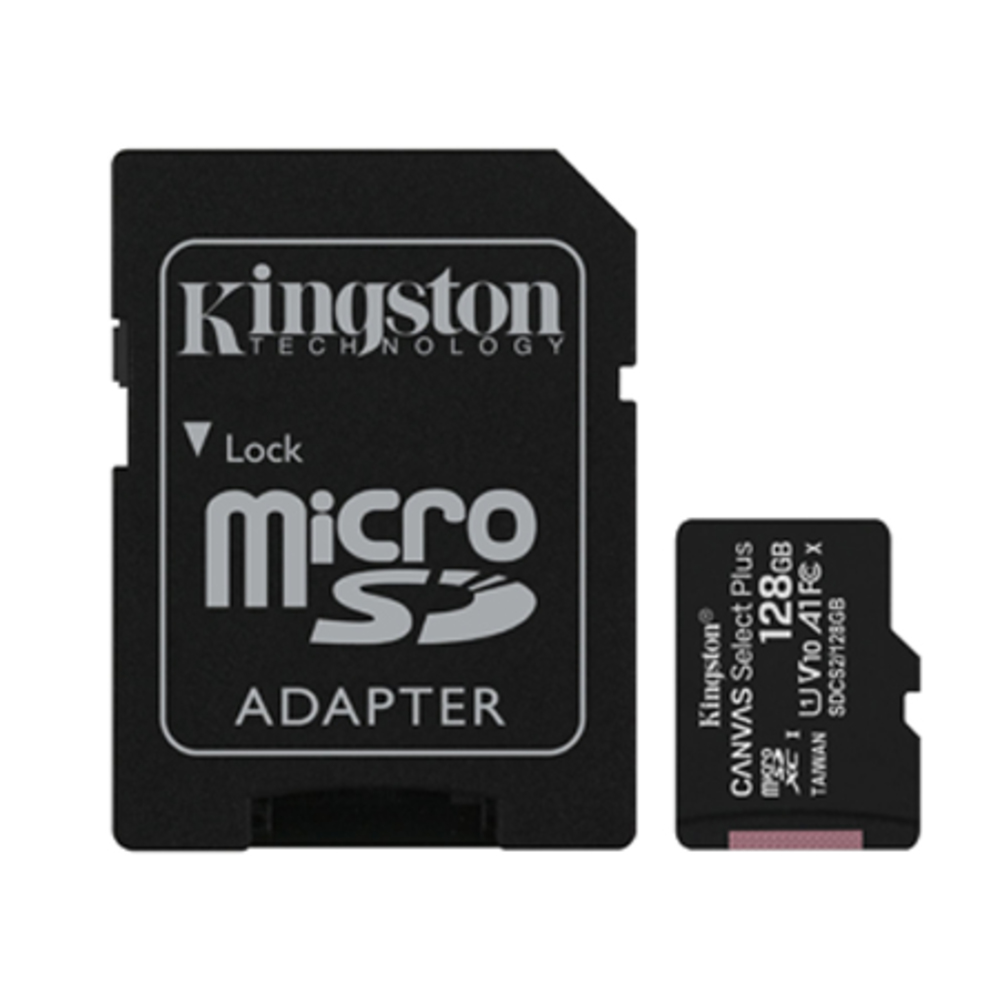 Memory card 128GB microSDXC + SD adaptor KINGSTON Canvas SDCS2/128GB