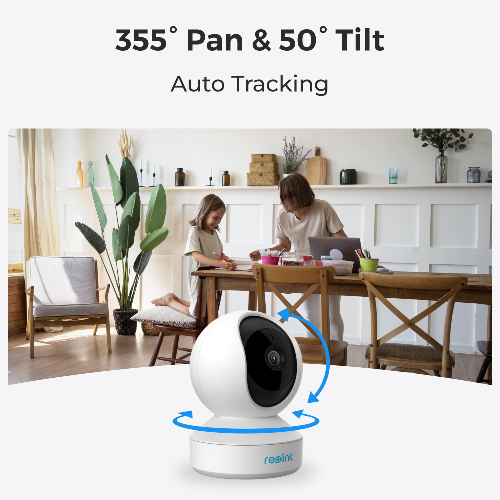 Reolink WIFI Indoor PTZ Camera 4MP E1 PRO (E330) White