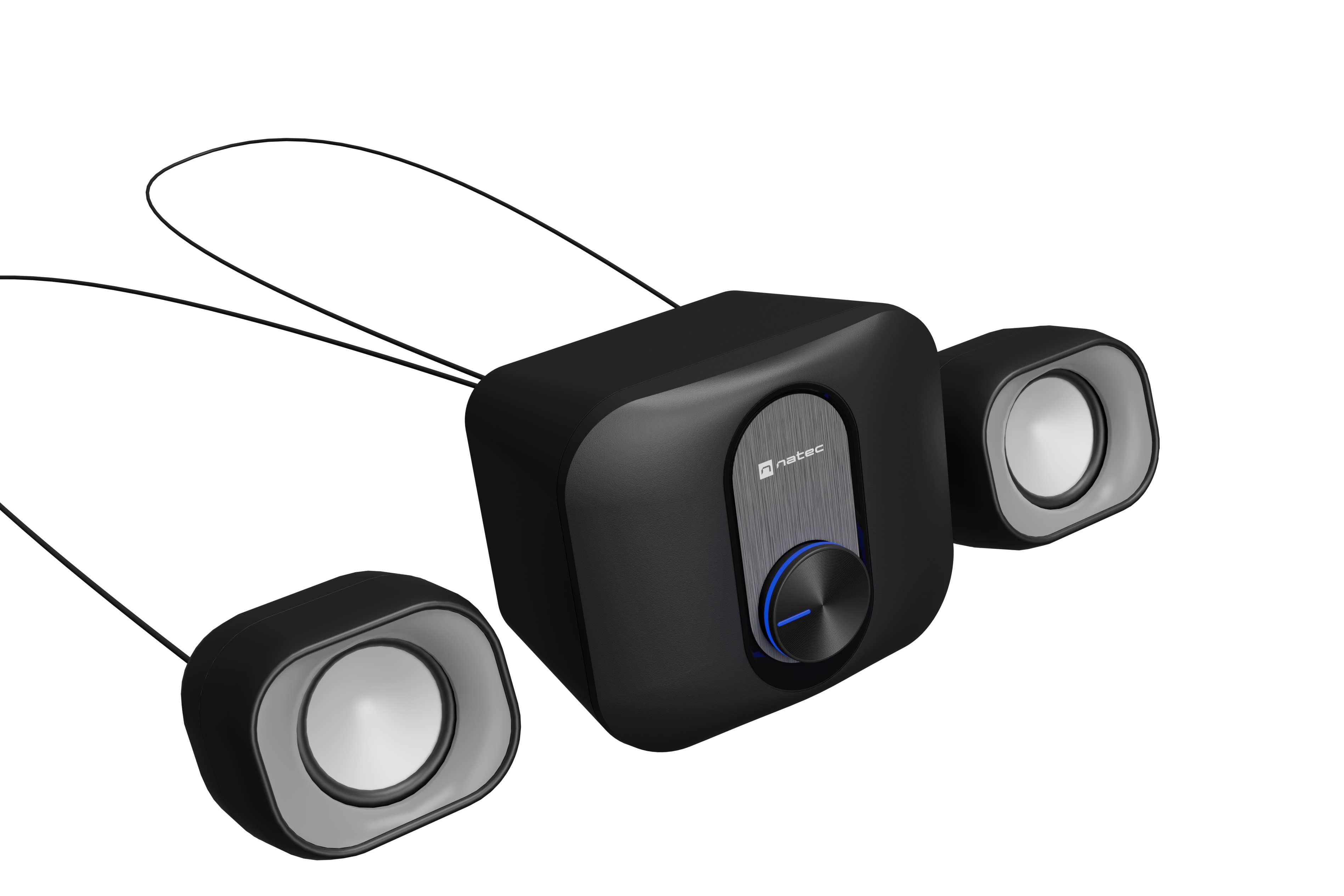 Natec PC Speakers 2.1 USB Powered 3.5mm 11W RMS Black PUG