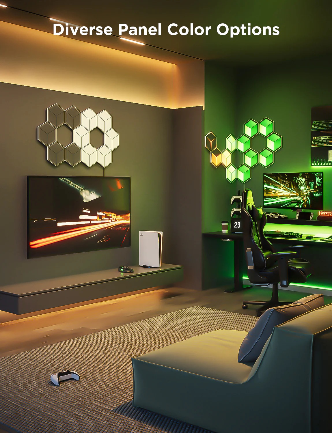 Govee Gaming Wall Glide Hexa Ultra Light Panels 7pcs (EU) H606A