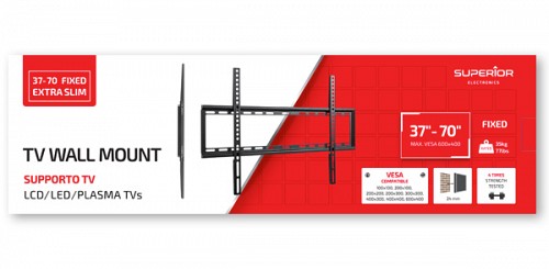 Superior SUPSTV006 TV Wall Support Fixed Slim 60x40