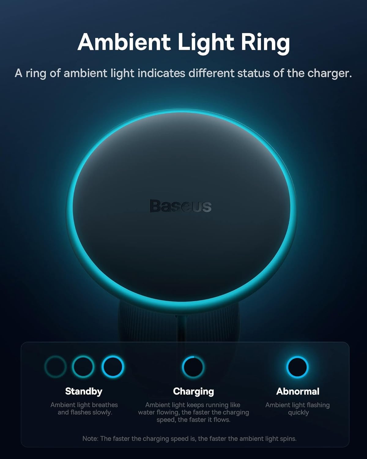 Baseus Wireless AirVent Magnetic Car Charger 15W+25W USB-C CW01