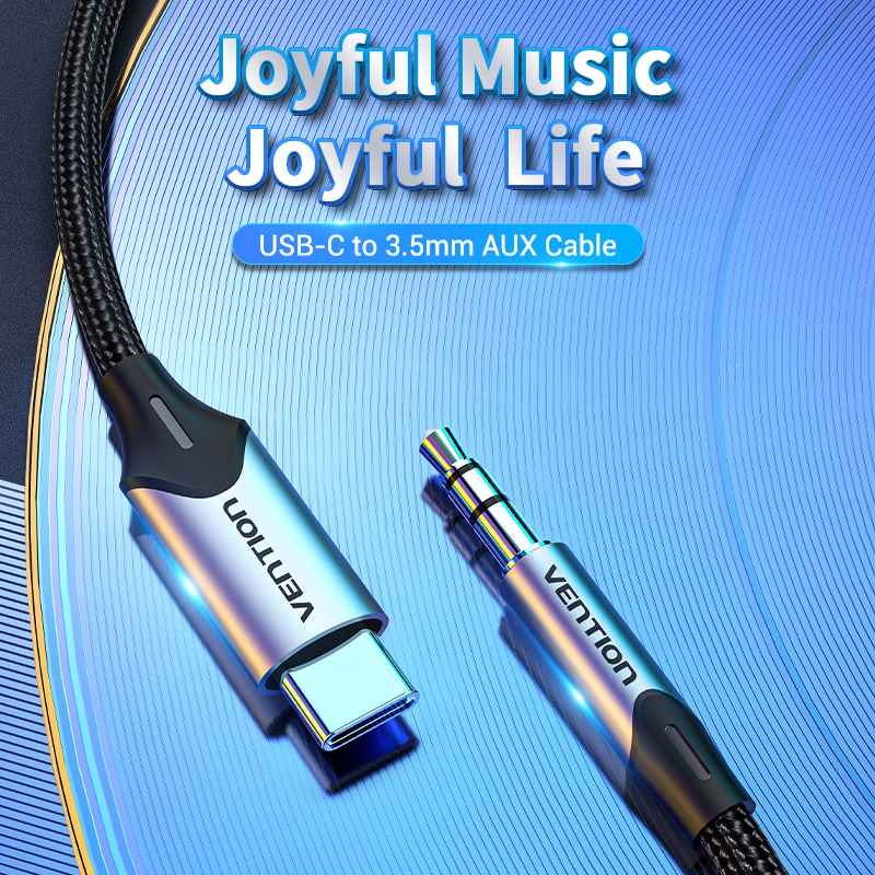 Vention AUDIO CONVERTER USB-C to 3.5mm Male Cable 1.5m BGKHG