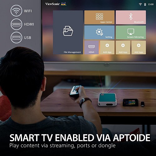 ViewSonic Projector M1 Mini+ LED Ultra Portable BT 120 Lumens