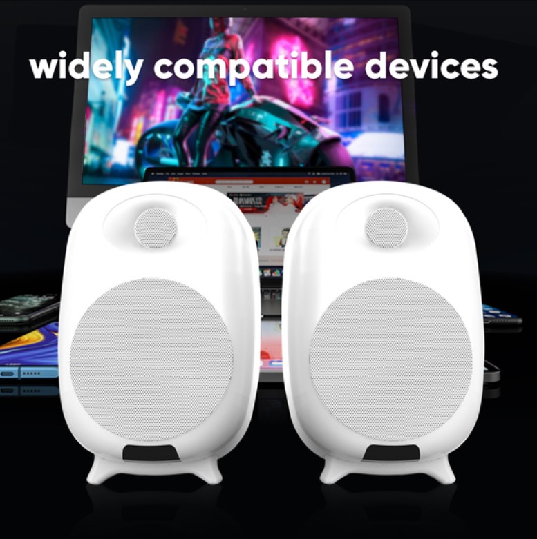 SonicGear StudioPod V-HD 2.0 Audio Speakers White