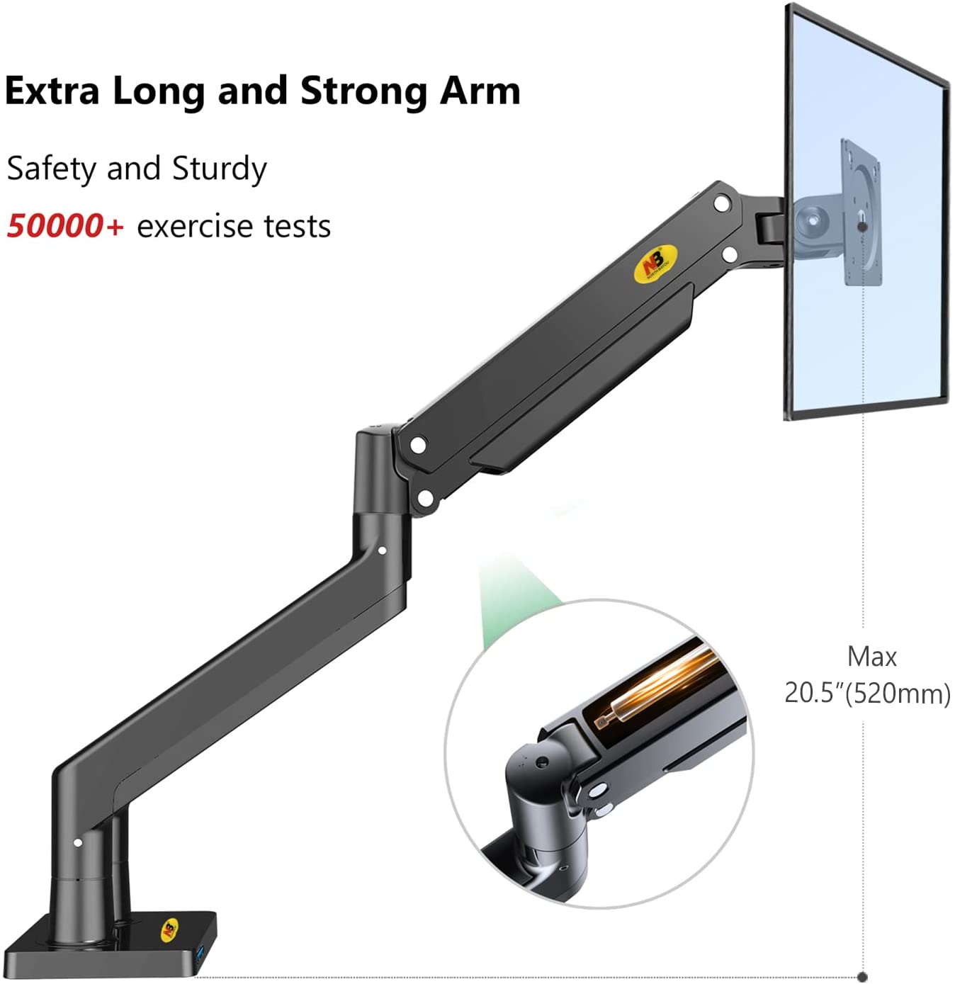 NBMounts G32 Desktop Twin Monitor Mount Black