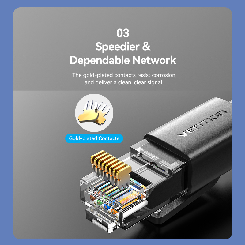 Vention NETWORK Cable CAT6 UTP 5.0m Black IBRBJ