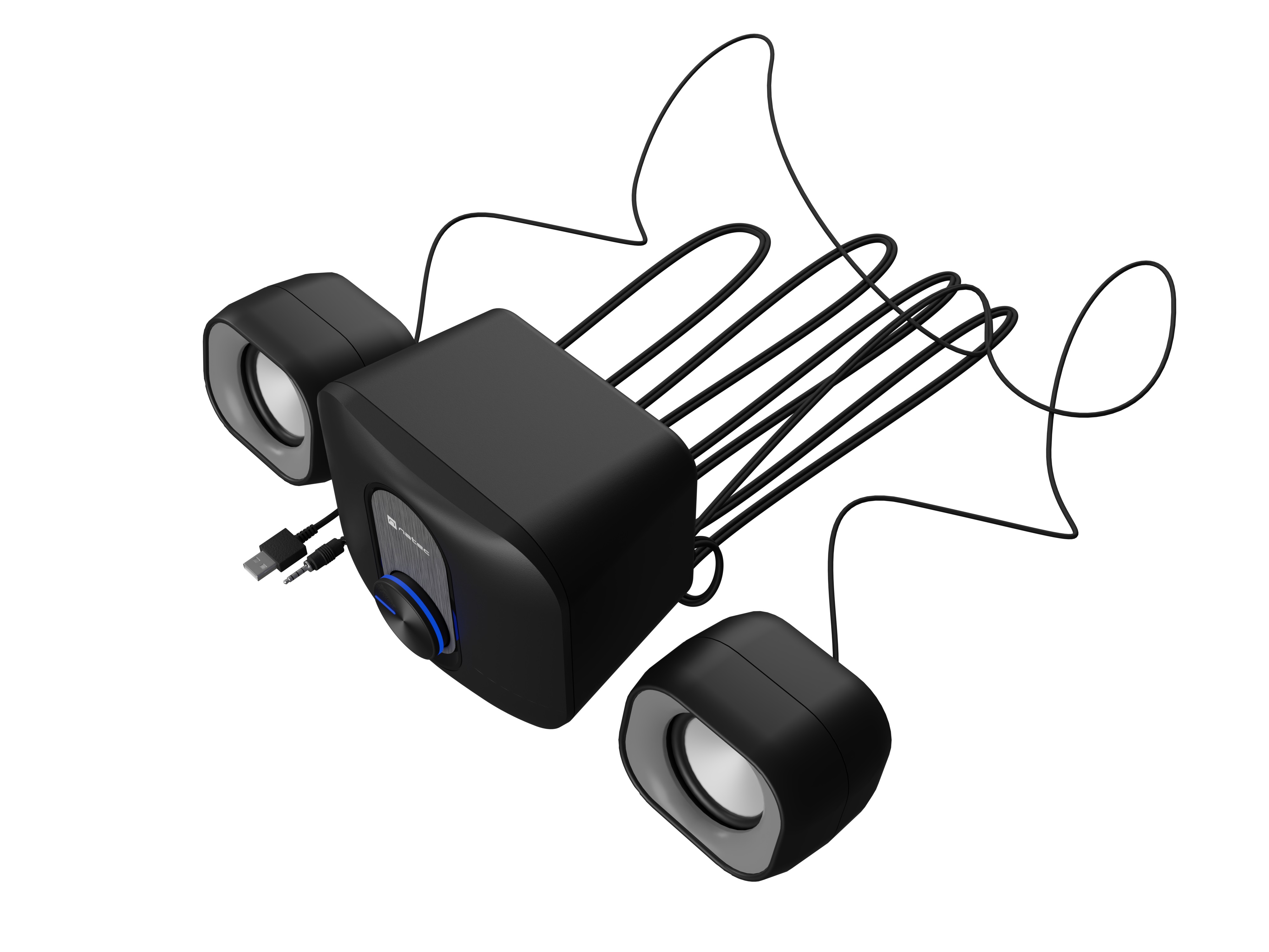 Natec PC Speakers 2.1 USB Powered 3.5mm 11W RMS Black PUG