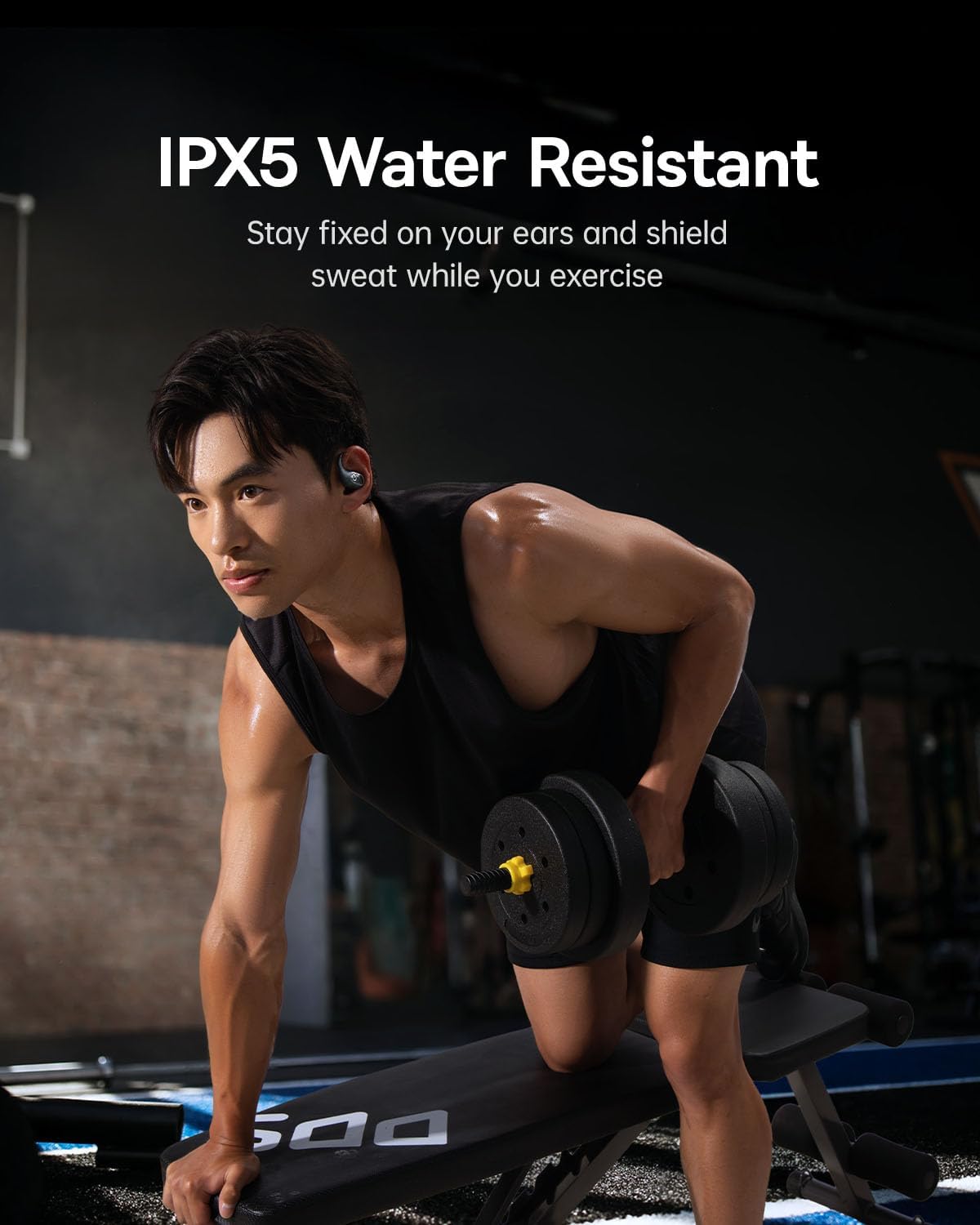 Baseus Headphones Open Ear Sports Earphones IPX5 ELI2i FIT Black