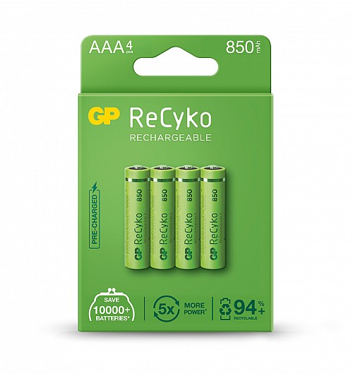 GP ReCyko+ Recharg Batteries AAA 800mah 4pcs 656.859UK