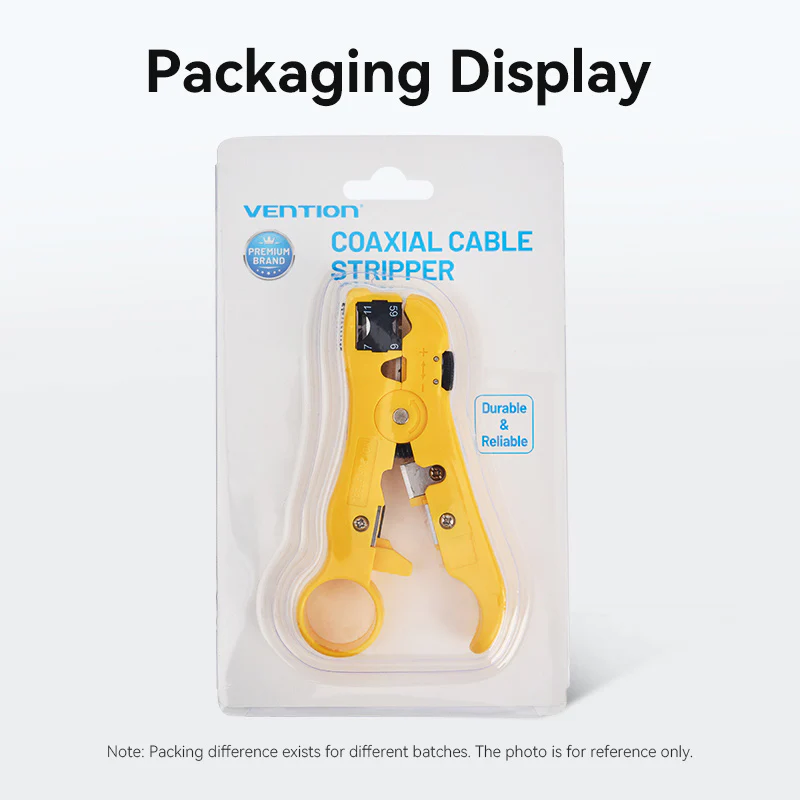 Vention NETWORK Tool Coaxial Cable Stripper KEBY0 Yellow