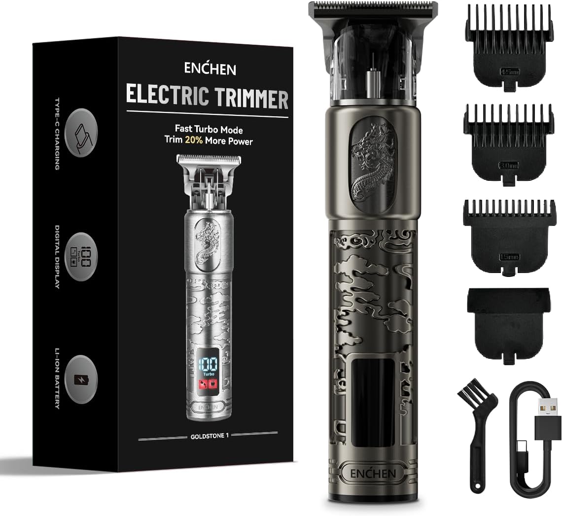 Enchen Hair Clipper Goldenstone 1 USB-C 1200mAh Black