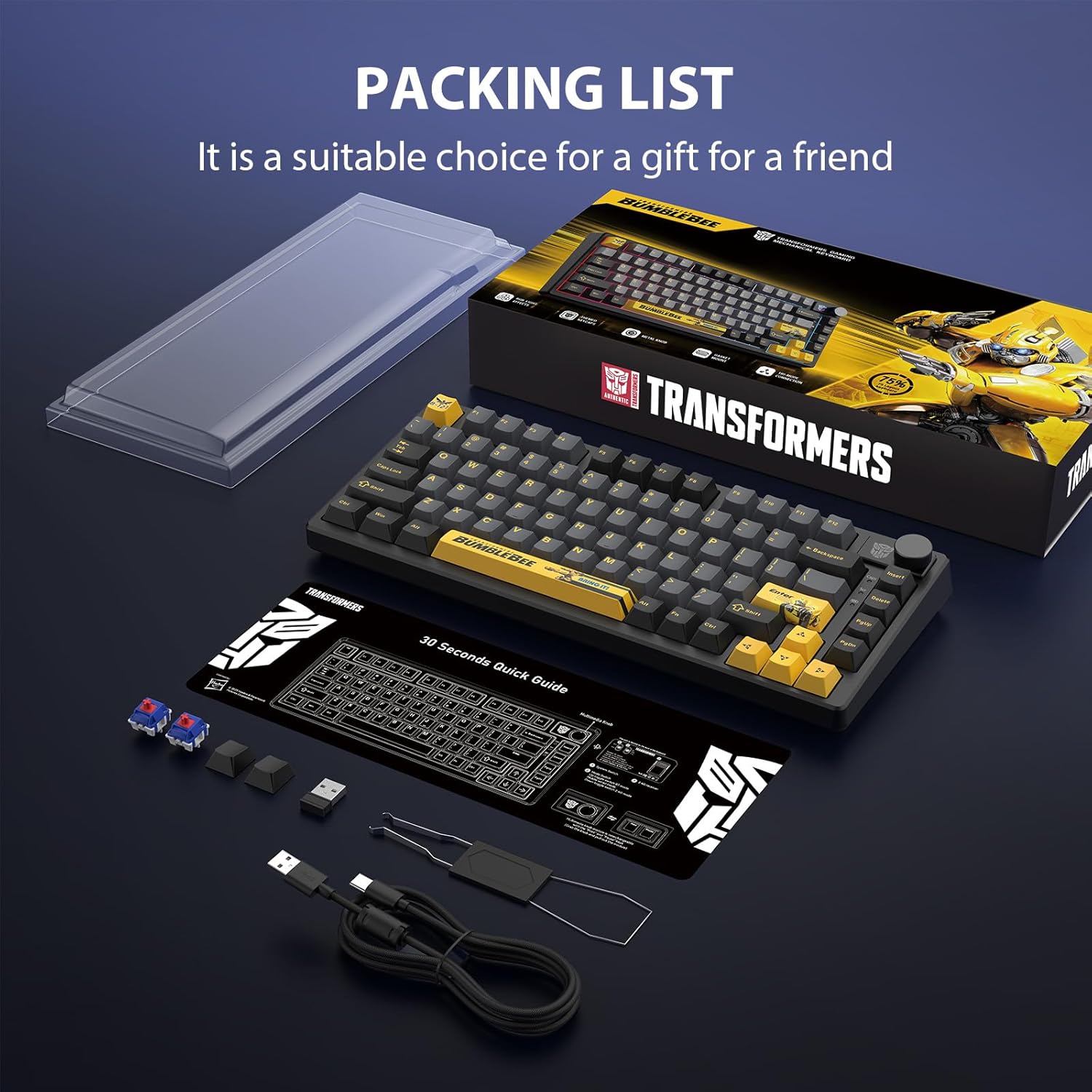 Transformers Mechanical Keyboard Trimode 2.4GHz-BT-USBC TF-GK03