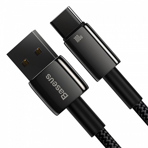 Baseus Cable USB-C to USB-A Tungsten Gold 100W 2.0m Blk