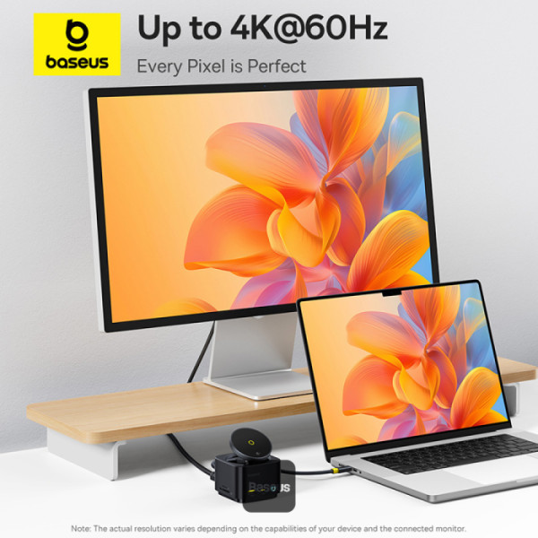 Baseus IT USB Hub 7-in-1 MagPro 15W 4KHDMI/2xUSB-A/USB-C/Card Reader/PD100W