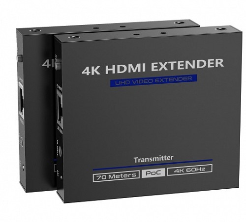 Lenkeng HDMI Extender over Ethernet 70M 4K POC IR Loop LKV565P