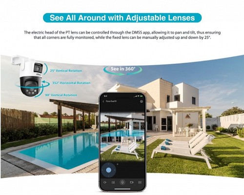 Dahua IP 5.0MP Wifi PT Dome Dual Illumination P5D-5F-PV