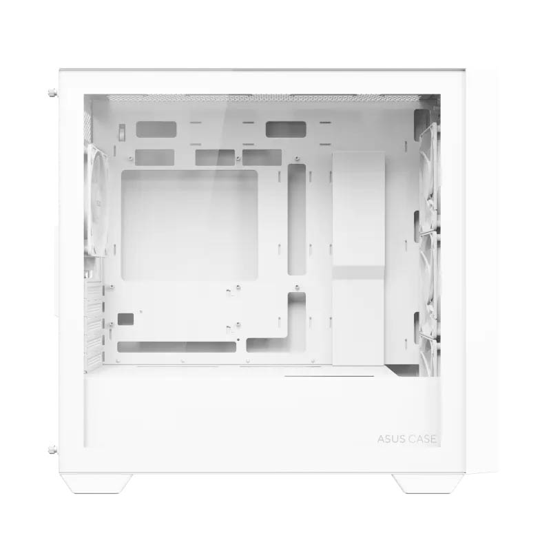 ASUS PC Case Gaming mATX Mesh Front Panel Tempered Glass Side Window 4x Pre-Installed ARGB Fans A21 PLUS White