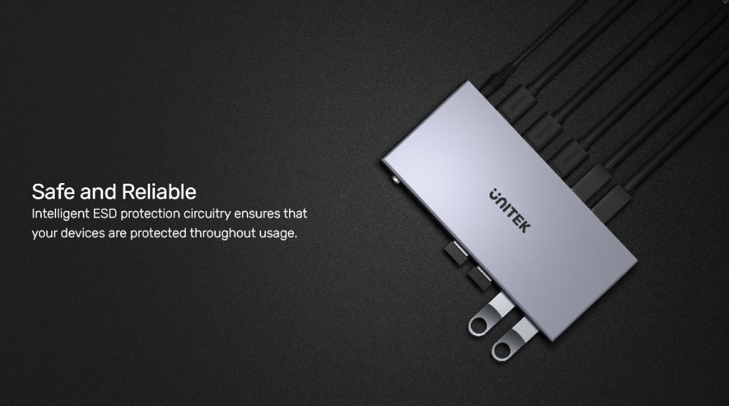 Unitek KVM HDMI 4K60Hz Switch 4-1 with 4-Port USB Hub V306A