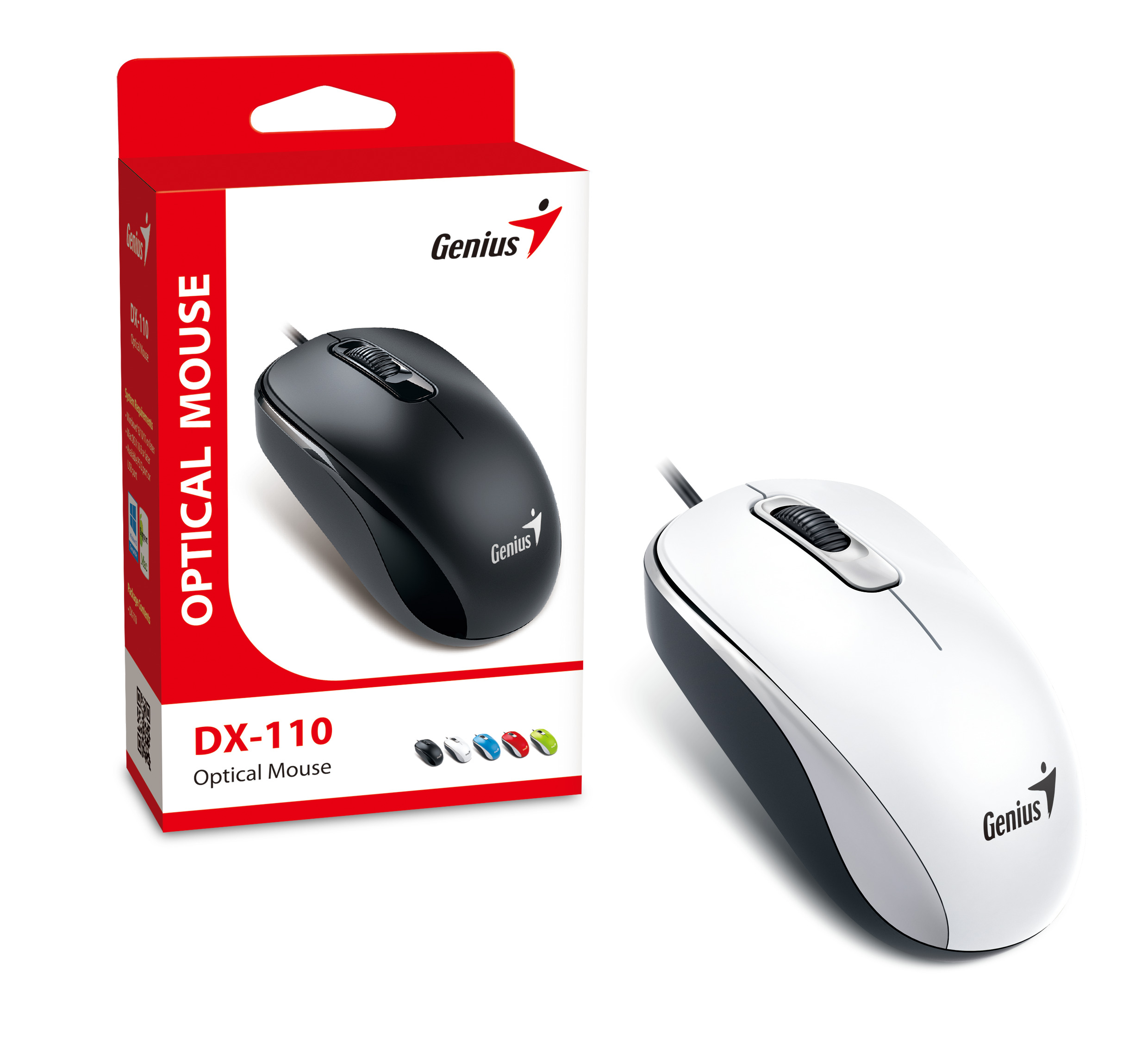 Genius Mouse Wired USB DX-110 White