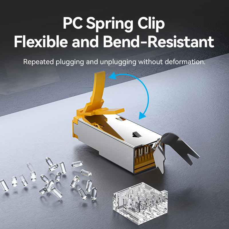 Vention NETWORK Connectors CAT6A FTP Shock-Resistant Modular Plug IDOB0-10 (10-Pack)