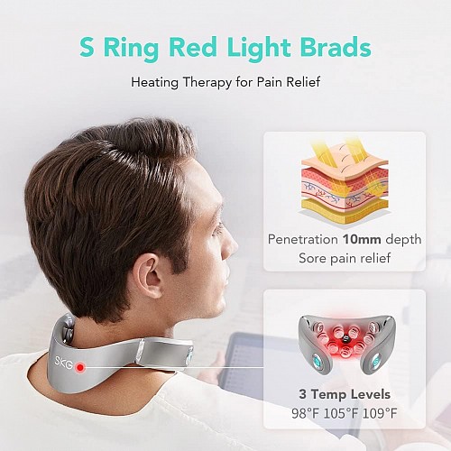 SKG Neck Massager Pulse-Heat-APP-Multiple Heads G7 Pro