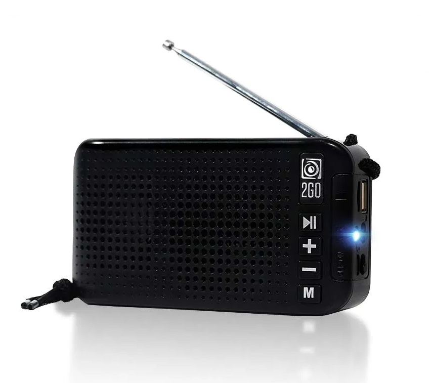 SonicGear AudioBox 2GO-RDO20 Portable Solar & USB Rechargeable FM Radio with Bluetooth & Torchlight