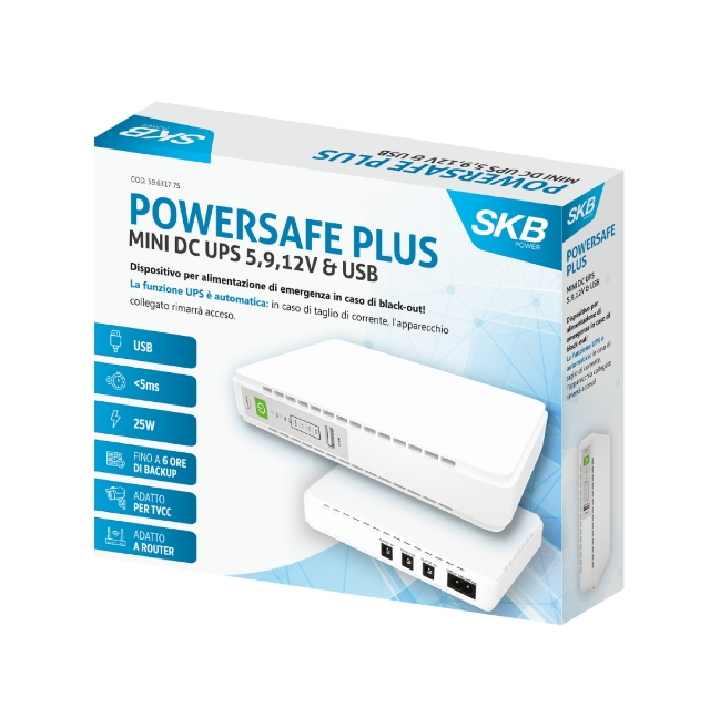 SKB Mini UPS Power Safe Plus 5V,9V,12V 8800mAh 25W