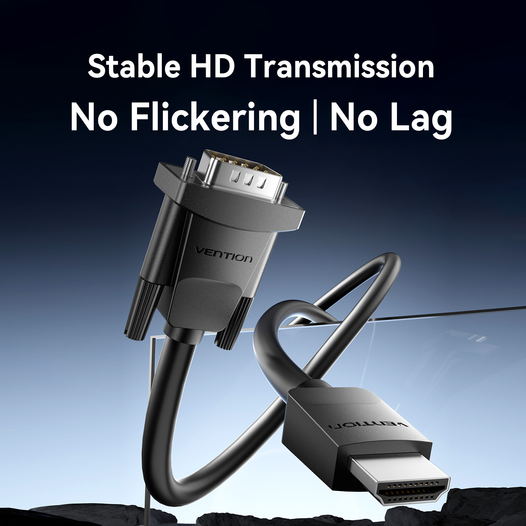 Vention HDMI-A Male to VGA Male Cable 3.0m Black ABMBI