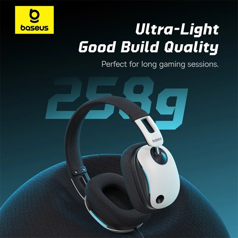 Baseus Headphones Wired Gaming USB GoPlay 1+ Max White