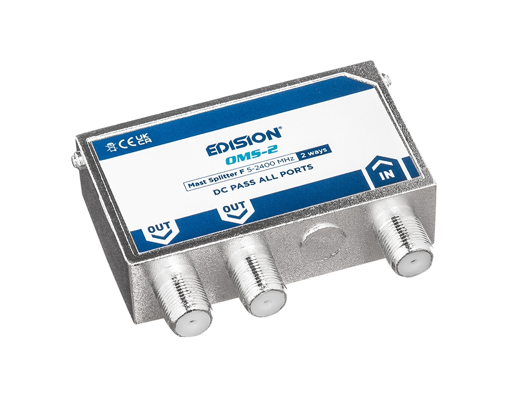 MAST SPLITTER 2 ways F 5-2400Mhz OMS-2