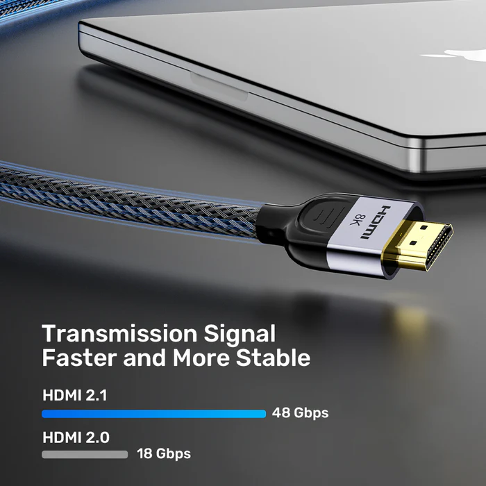 Unitek HDMI 2.1 Cable 8K60Hz Braided 5.0m C11093RGY-5M