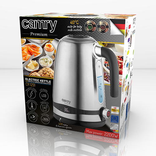 Camry CR1291 Stainless Steel Kettle 1.7L 2200W