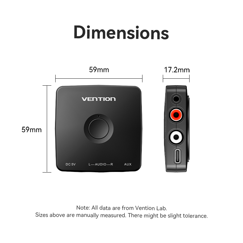 Vention AUDIO Bluetooth Receiver 3.5mm/2RCA NAJB0