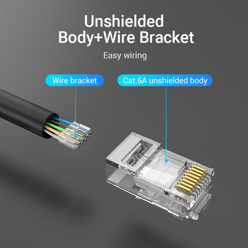 Vention NETWORK Connectors CAT6A UTP Modular Plug IDGR0-50 (50 Pack)