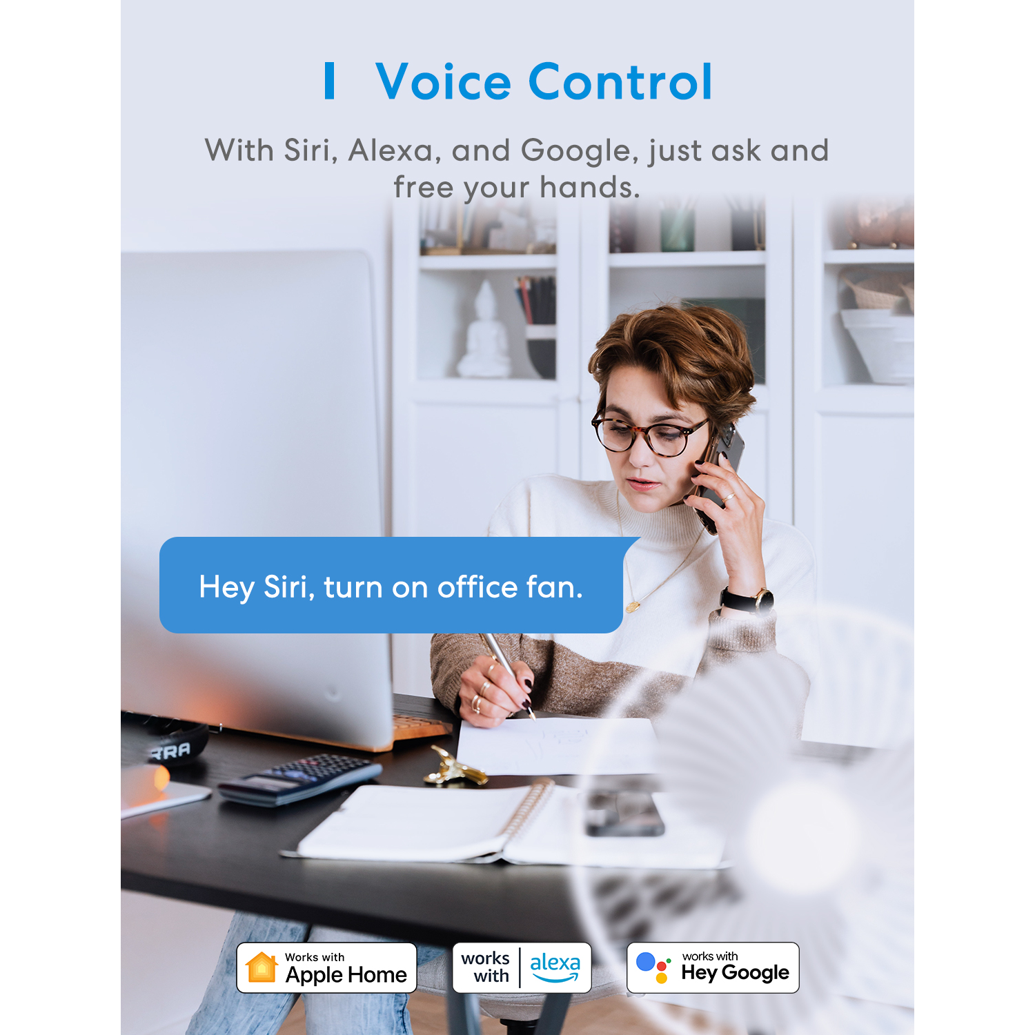 Meross Smart WiFi Powerstrip 4x AC sockets 1xUSB-A 2xUSB-C 65W 1.8m MSP843PHK-UK