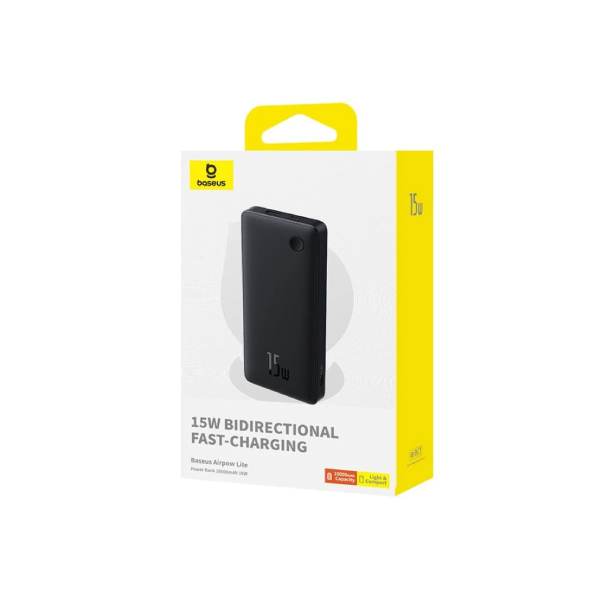 Baseus Powerbank 15W 10000mAh Airpow Lite Black