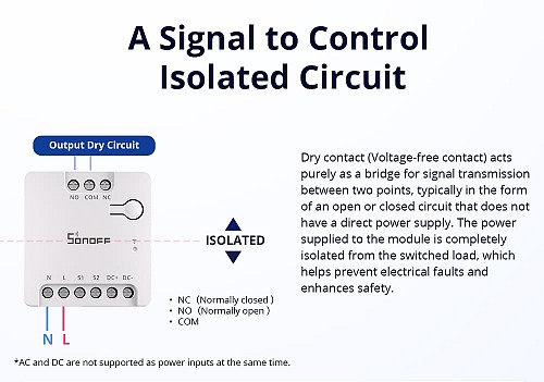 Sonoff WiFi Smart Switch MINI-D Dry Contact