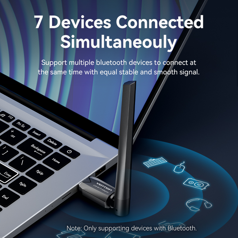 Vention NETWORK USB WiFi & Bluetooth Antenna AC650 Dual Band KDUB0