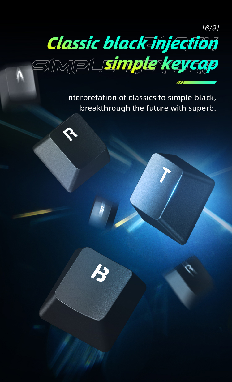 Thunderobot KG3089R Black Mechanical Gaming Keyboard 89 Blue Switch Keys