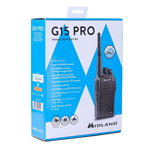 Midland Radio G-Series PMR G15 Pro PMR Radio Single