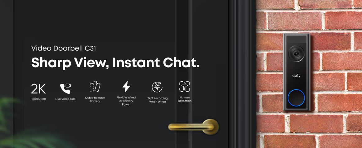 Anker Eufy Security Video Doorbell C31 2K
