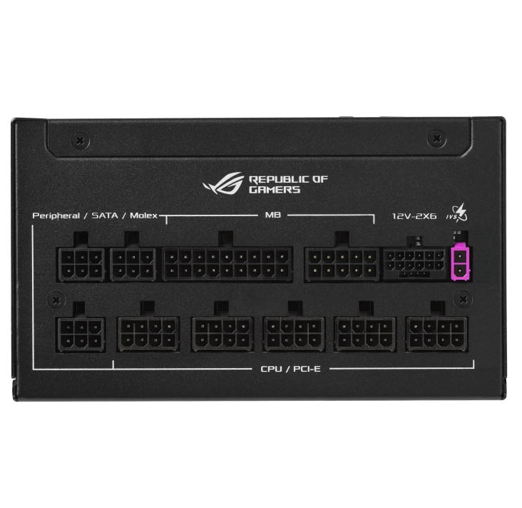 ASUS Power Supply ROG STRIX 80 PLUS Platinum Fully Modular ATX 3.1 PCIe 5.1 GaN MOSFETs Intelligent Voltage Stabilizer 850W Platinum Black