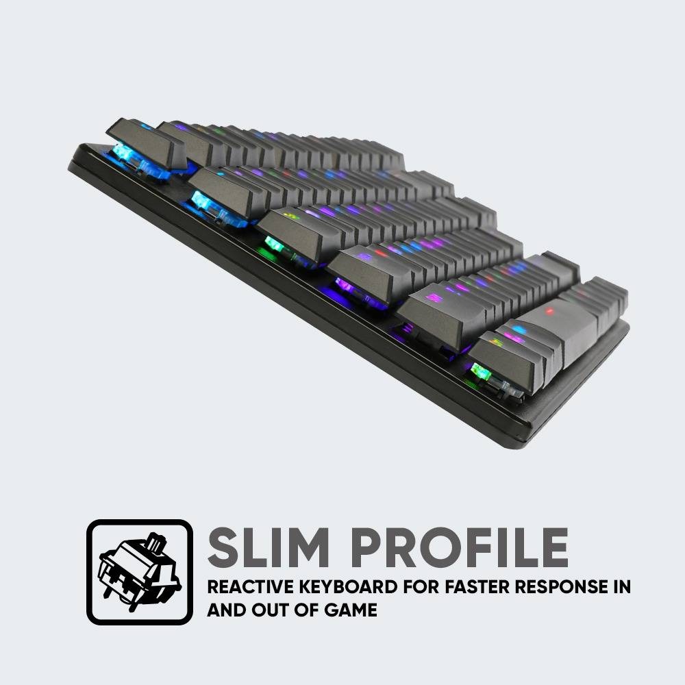 Armaggeddon SMK-9R Low Profile Mechanical Keyboard 87 Black Switch Keys