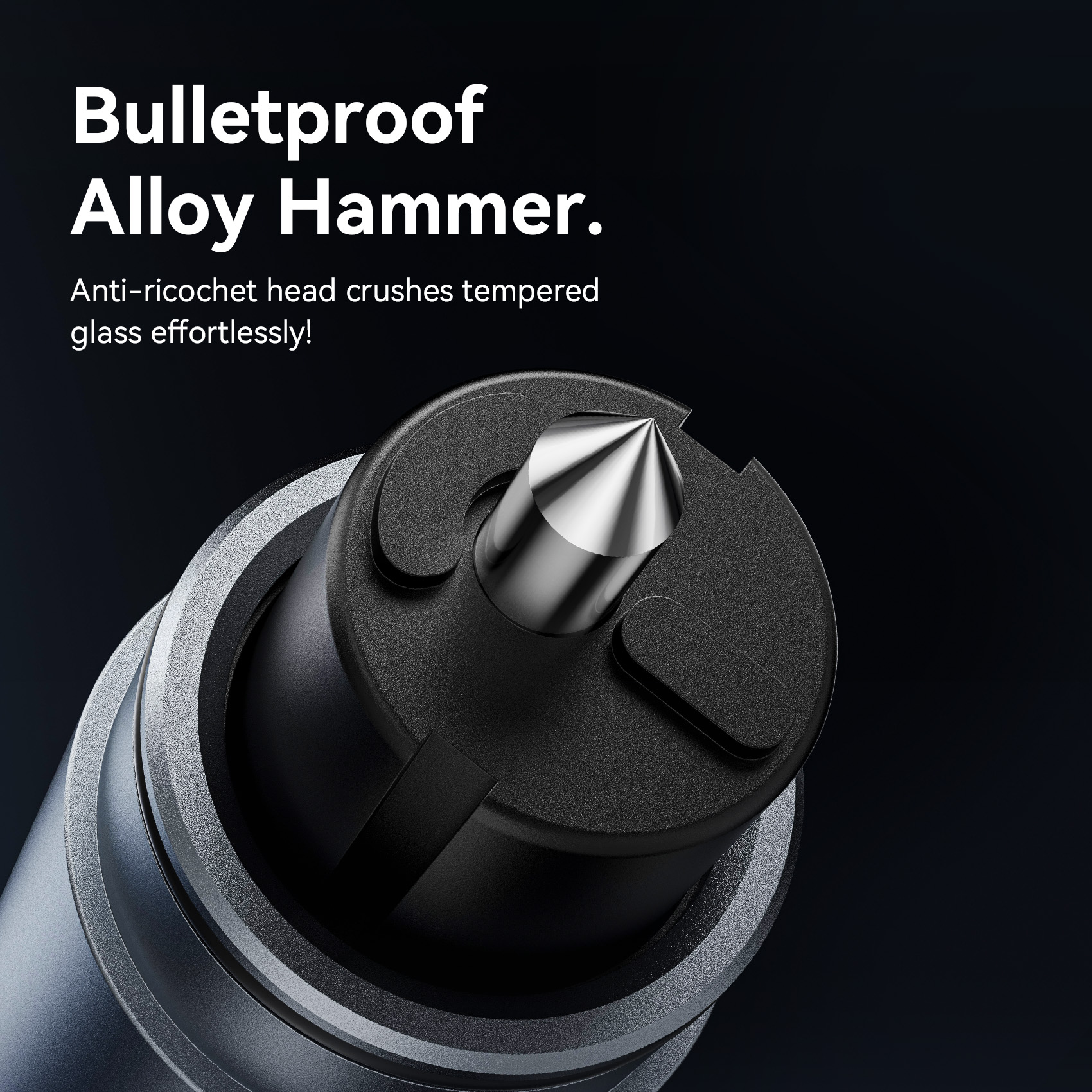 Vention Safety 2-in-1 Car Emergency Tool Glass Breaker + Seatbelt Cutter KRUH0