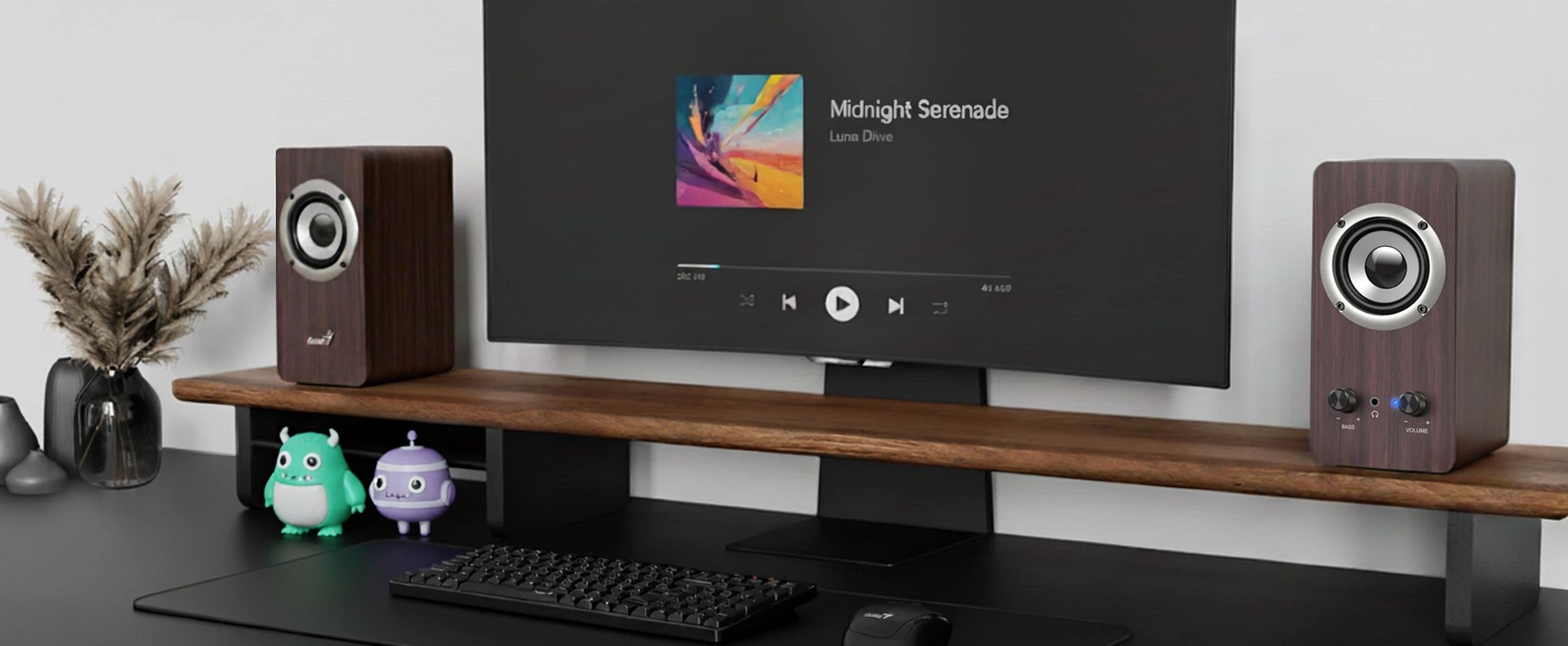 Genius PC Speakers 2.0 16W SP-HF400 Brown Wood