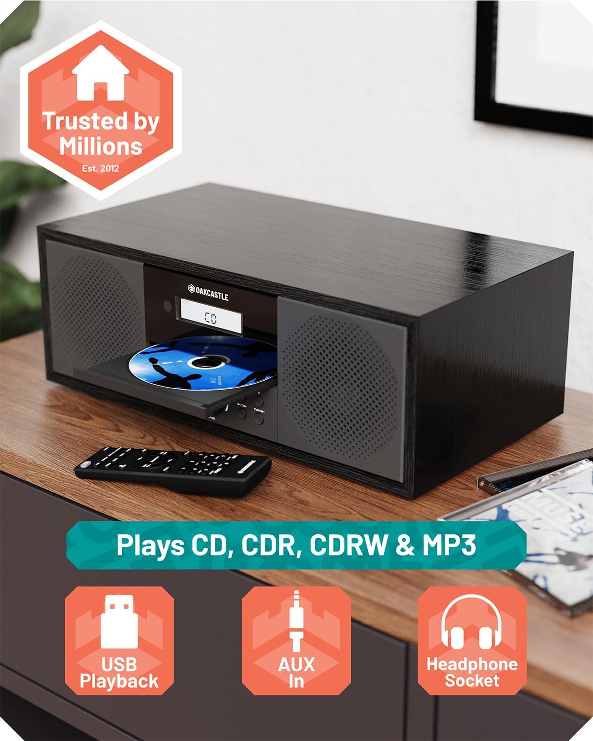 Majority Oakcastle DAB500 Mini HiFi BT/CD/USB/FM