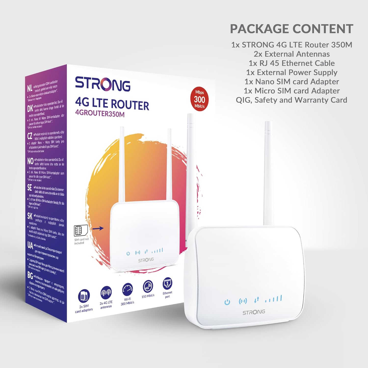 Strong Router 4G LTE CAT4 Wi-Fi N300 Mini 4GROUTER350MUK