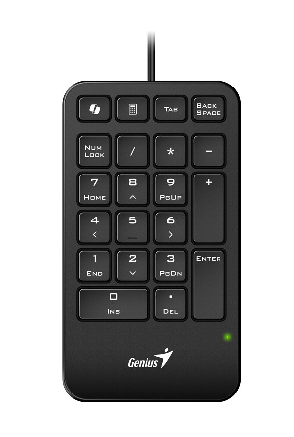 Genius Keyboard Numeric Pad Wired AI w/Palm Rest USB-A NumPad 125